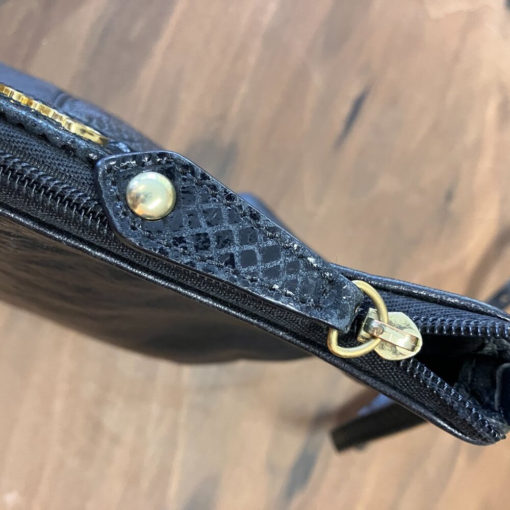 Coach Ashley Python Leather Crossbody Bag Black S… - image 8